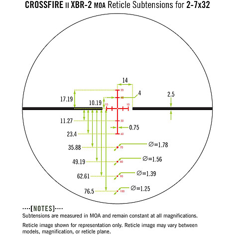 Vortex Crossfire II 2-7x32 Belyst XBR-2 MOA Crossbow - bild 9 av 10