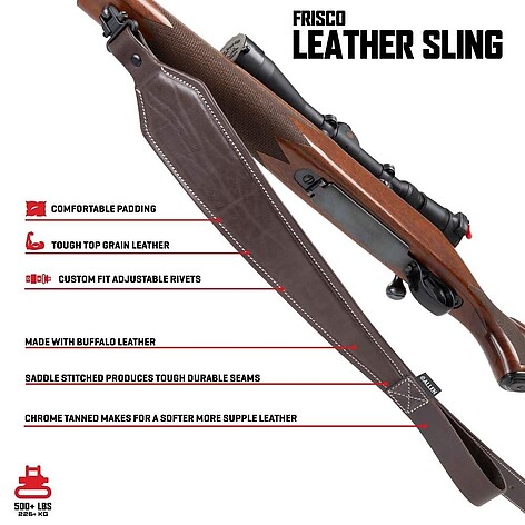 Allen Heritage Plain Dark Leather Mahogany Vapenrem - bild 5 av 5
