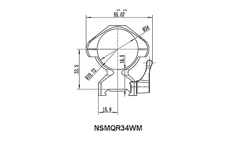 Nikko Stirling Steel-Lok QR 34mm Medium Profil 2 st Ringar - bild 2 av 2