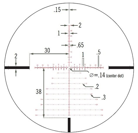 Vortex Strike Eagle 3-18x44 SF FFP Belyst EBR-7C MOA Kikarsikte - bild 5 av 6