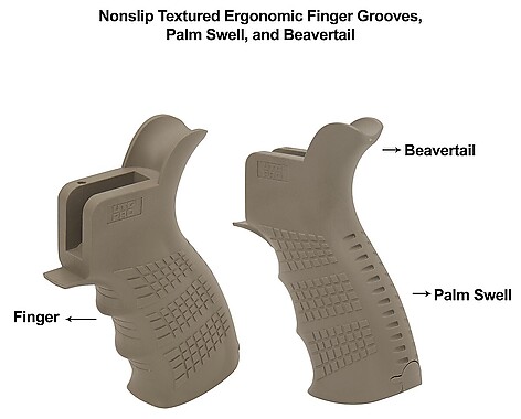 Leapers UTG AR15 Vapengrepp FDE - bild 3 av 5