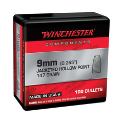 Winchester Jacketed Hollow Point 9mm 147gr 100/Box