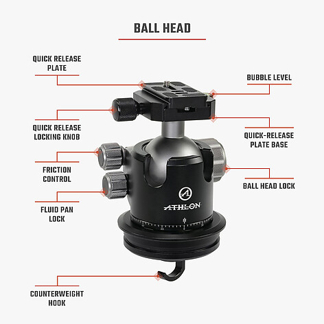 Athlon Midas CF32 Tripod Stativ - bild 3 av 4