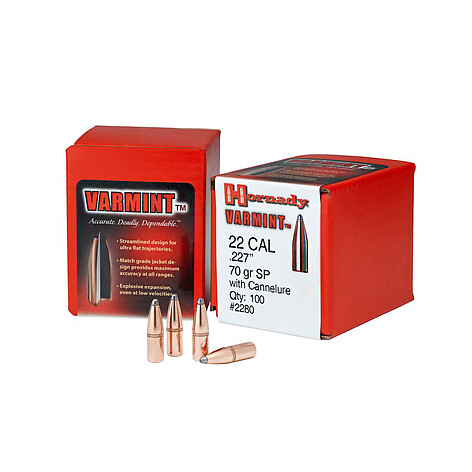 Hornady Traditional Varmint SP SX 22 Cal (.224) 50gr 100/Box - bild 2 av 2