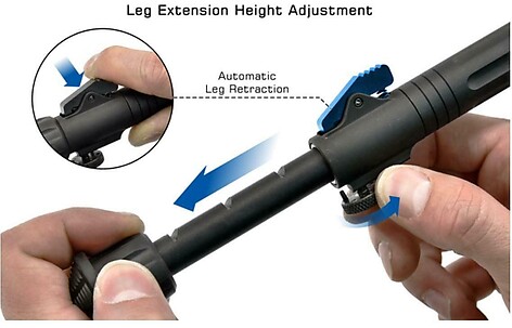Leapers UTG Over Bore Bipod 18-28cm Picatinny - bild 5 av 9