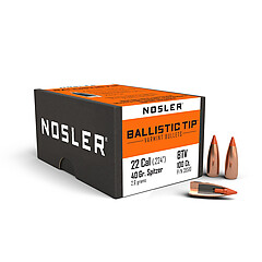 Nosler Ballistic Tip Varmint .22 40gr 100/Box