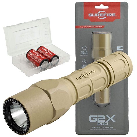 Surefire G2X PRO Dual Output Ficklampa Desert Tan - bild 3 av 4