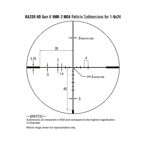 Vortex Razor HD Gen II-E 1-6x24 VMR-2 MOA Kikarsikte - bild 3 av 11