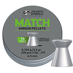 JSB Match Diabolo Blyfri 4.5mm 0.350g 200st