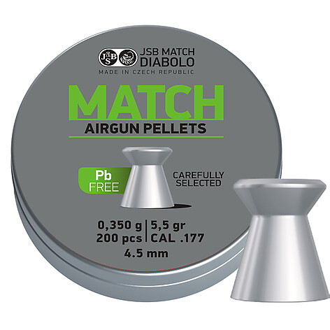 JSB Match Diabolo Blyfri 4.5mm 0.350g 200st