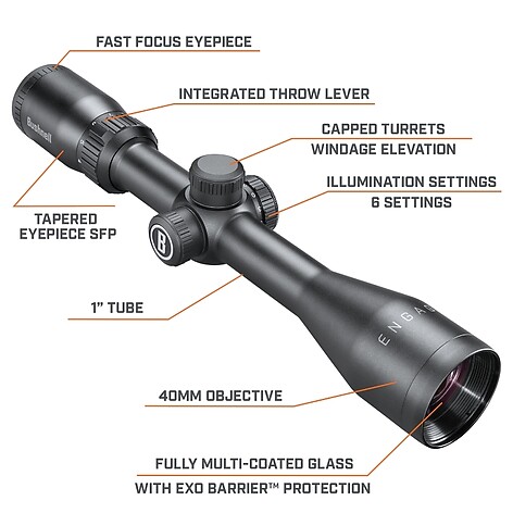 Bushnell Engage 3-9x40 1 tum SFP Belyst Multi-X Kikarsikte - bild 2 av 9