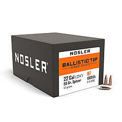 Nosler Ballistic Tip Varmint .22 55gr 1000/Box