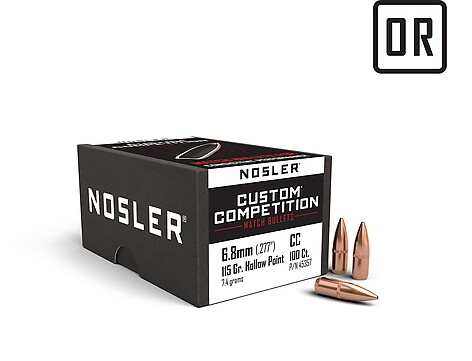 Nosler Custom Competition Cann HPBT 6.8mm 115gr 100/Box - bild 2 av 2