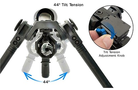 Leapers UTG Over Bore Bipod 18-28cm Picatinny - bild 4 av 9