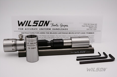 L.E Wilson Case Trimmer Mikrometer .50 BMG Silver - bild 2 av 4