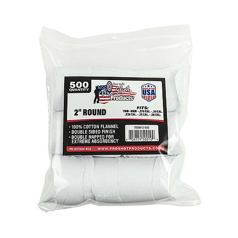 Pro-Shot Draglappar Bomull .38-270 Cal. 500st