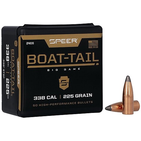 Speer Boat-Tail Rifle Bullet .338 Caliber 225gr 50/Box - bild 2 av 2