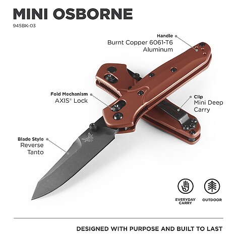 Benchmade 945BK-03 Mini Osborne Kniv - bild 5 av 5
