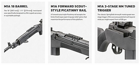 Springfield M1A Scout Squad .308 Win 18 tum Svart - bild 6 av 6