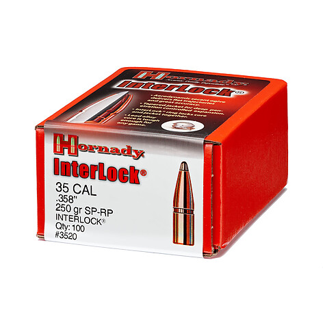Hornady Interlock Rifle Bullets 35 Cal (.358) 250gr SP-RP 100/Box - bild 3 av 3