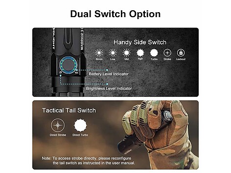 Olight Warrior 3S 2300 Lumen Ficklampa - bild 6 av 6