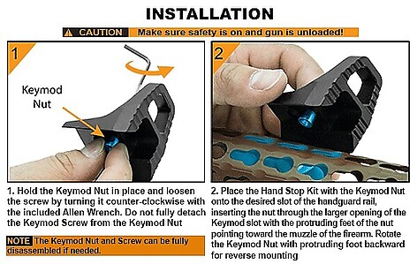 Leapers UTG Super Slim KeyMod Handstopp Svart - bild 8 av 9