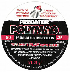 JSB Predator Polymag 9mm - 5.03g 50st