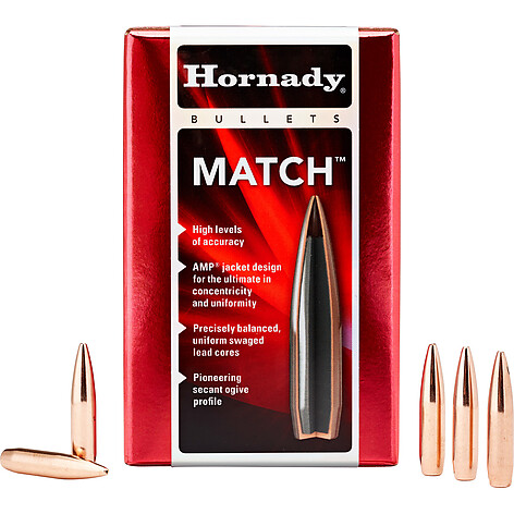 Hornady Match Bullets 30 Cal (.308) BTHP 168gr 100/Box - bild 3 av 3