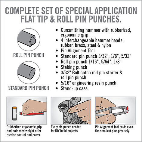 Real Avid Accu-Punch Hammer AR-15 Pin Punch Set - bild 8 av 8
