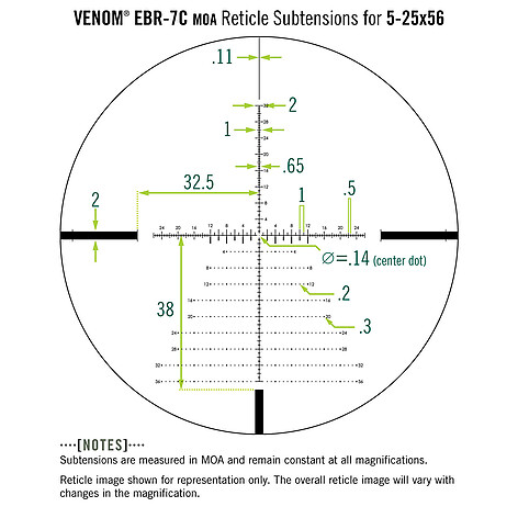 Vortex Venom 5-25x56 FFP EBR-7C MOA Kikarsikte - bild 2 av 10