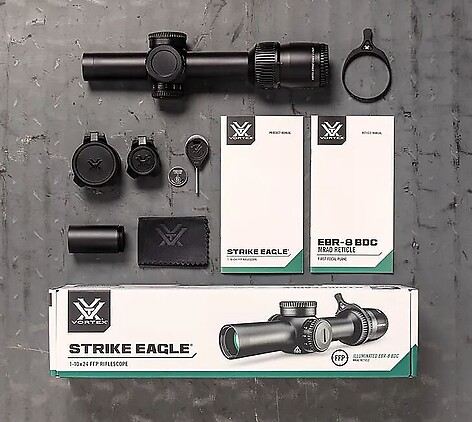 Vortex Strike Eagle 1-10x24 FFP Belyst EBR-8 MRAD Kikarsikte - bild 7 av 7