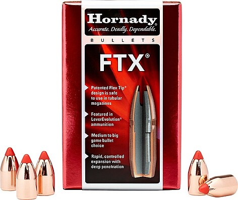 Hornady FTX Rifle Bullets 35 Cal (.355) 165gr 100/Box - bild 2 av 3