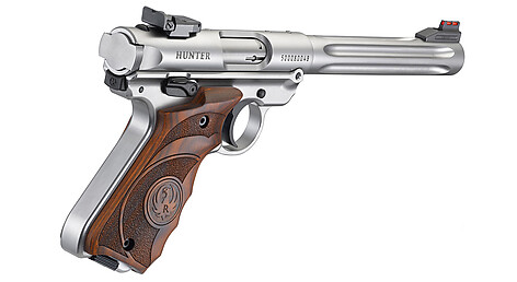 Ruger MKIV Hunter .22 LR Rostfri Fingerriller Pistol - bild 5 av 6