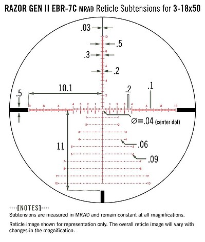Vortex Razor HD Gen II 4.5-27x56 EBR-7C MRAD Belyst Kikarsikte - bild 3 av 7