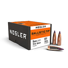 Nosler Ballistic Tip Varmint 6mm 70gr 250/Box