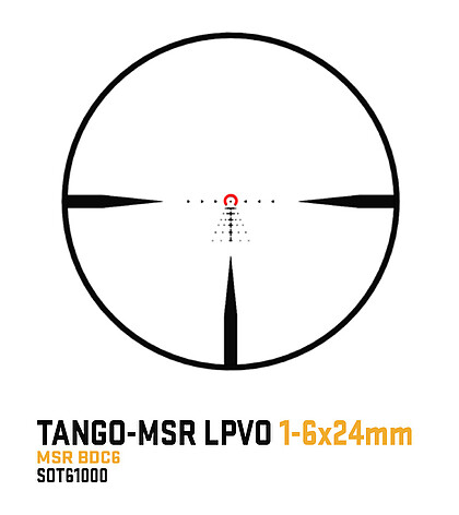 Sig Sauer TANGO-MSR LPVO 1-6x24 SFP Belyst BDC6 Coyote - bild 2 av 5