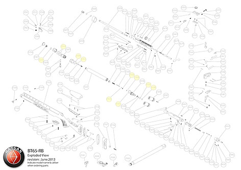 Hatsan Servicekit till BT65/Galatian/Gladius Lufttub - bild 2 av 2