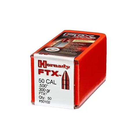 Hornady FTX Pistol Bullets 50 Cal (.500) 300gr 50/Box - bild 3 av 3