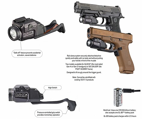Streamlight TLR-7A Contour Sig P320 Taktisk Vapenlampa - bild 3 av 4