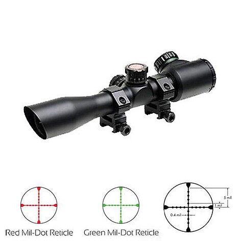 TRUGLO Tru-Brite 4x32 Belyst Mil-Dot Kikarsikte - bild 4 av 7