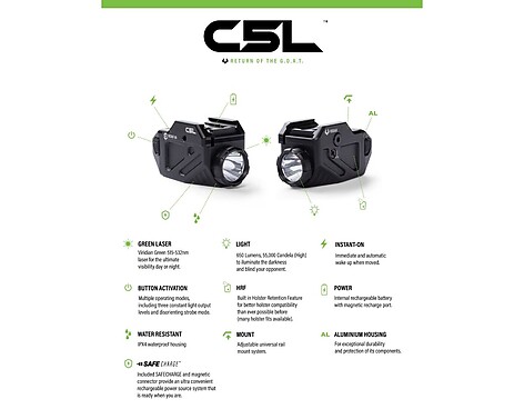 Viridian C5L Universal 650 Lumens Vapenlampa - bild 9 av 9