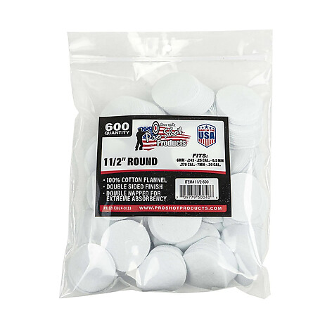 Pro-Shot Draglappar Bomull 6mm/.30 600st