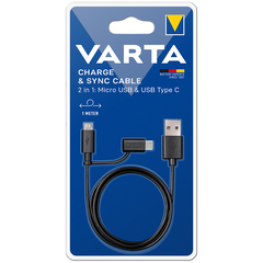 Varta Kabel 2in1 Micro USB / USB Type C