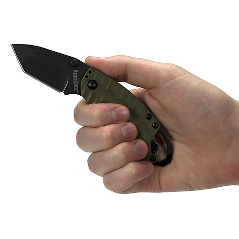 Kershaw Shuffle II Tanto Kniv Oliv - bild 3 av 3