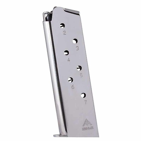 Mec-Gar Colt 1911 .45 ACP 7 Skott Magasin Silver