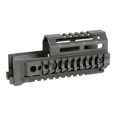 Midwest AK Alpha Quad Rail 6 tum Handguard Svart
