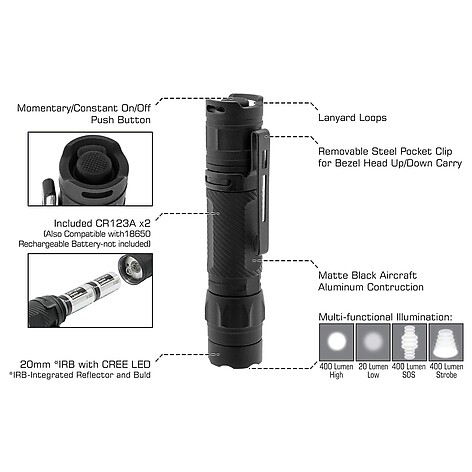 Leapers UTG Everyday Carry 400 Lumen Ficklampa - bild 3 av 5