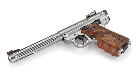 Ruger MKIV Hunter .22 LR Rostfri Fingerriller Pistol - bild 4 av 6