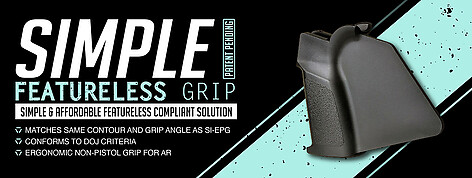 Strike Industries Simple Featureless AR Grip Svart - bild 8 av 8