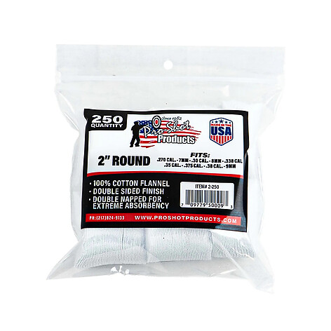 Pro-Shot Draglappar Bomull .38-270 Cal. 250st